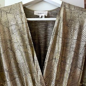 ba&sh Metallic Gold Wedding Dress